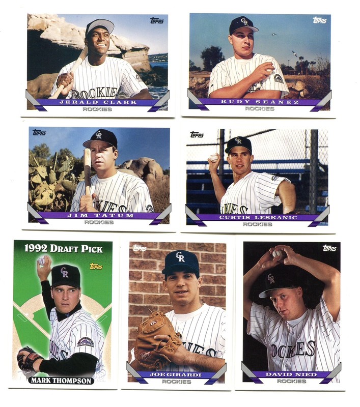 Lot Of (30) 1993 Topps Baseball Cards - Colorado Rockies - Inaugural Year