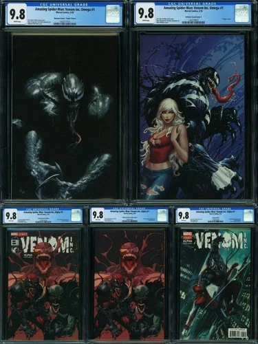 New ListingAmazing Spider-Man Venom Inc Alpha & Omega Set CGC 9.8 Virgin Variants Knull Tie