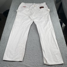 Dickies Dunn Edwards Painters Pants Men 38x30 White Canvas Regular Fit Carpenter