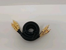 24k Gold Plated RCA Audio Video Cables 20" Heavy Duty Vintage