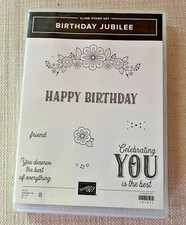 Cling Stamp Set Happy Birthday - Birthday Jubilee Stamp Set-NEW