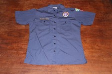 Boy Scouts of America BSA Youth Shirt Blue X-Large XL Sewn Patches Short Sleeve