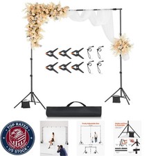 Backdrop Stand, 8.5 X 10 Ft Adjustable Photo Backdrop Stand Kit, Portable