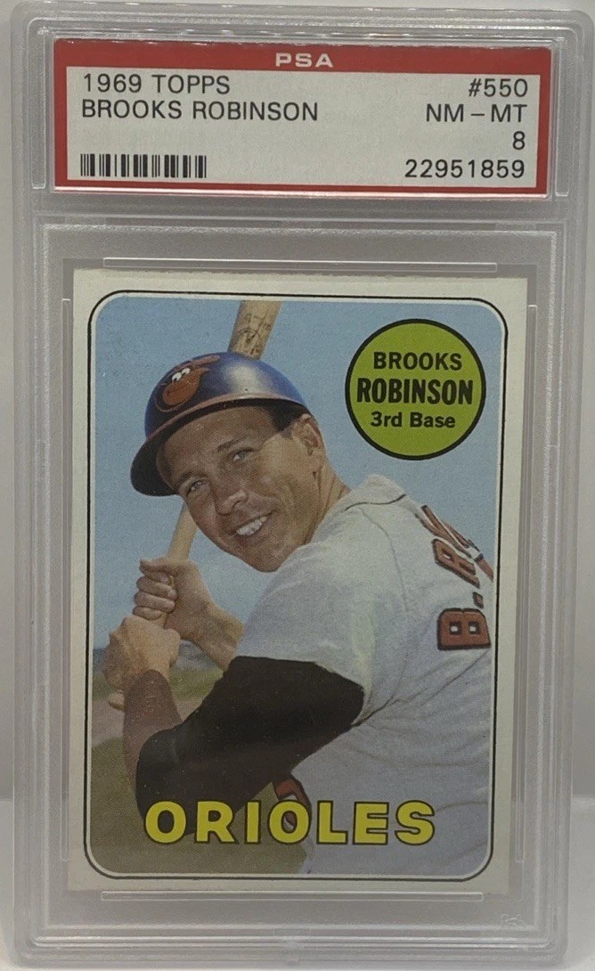 1969 Topps Brooks Robinson #550 PSA 8 NM-MT Orioles Graded HOF