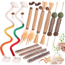 Cat Toys Cat Chew Toys, Silvervine Sticks Catnip Rope Toys for Cats Teeth Clean