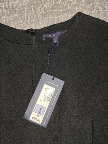 Marks and Spencer Collection Size 8 Black Shift Dress Formal/Office - Picture 4 of 7