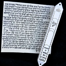 new Kosher Scroll Parchment Klaf 10cm israel Plastic Mezuzah case judaic Jewish