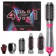 Brightup Blow Dryer Brush & Volumizer with Negative Ionic Technology, Detachable
