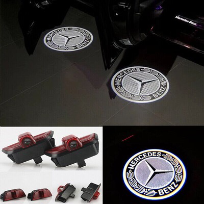 2X LED Door Courtesy Light Ghost Shadow HD Lamp For Mercedes-Benz W204 2008-2014