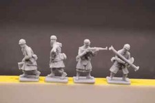 1/72 WWII German Airborne Military Soldiers Model 3d Printed 4pcs Resin