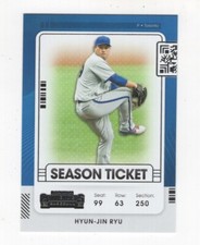2021 PANINI CONTENDERS BASEBALL - HYUN-JIN RYU TORONTO BLUE JAYS #48