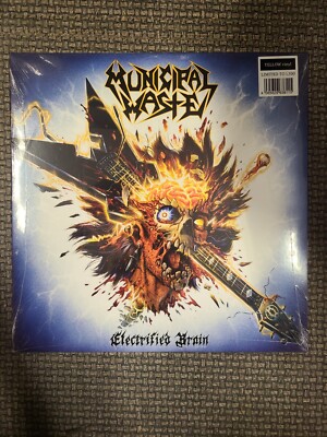 Municipal Waste ELECTRIFIED BRAIN Limited Edition NEW YELLOW COLORED VINYL LP
