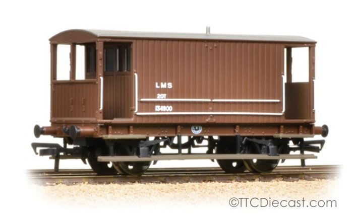 Bachmann 38-553A Midland 20T Brake Van LMS Bauxite (without Duckets)