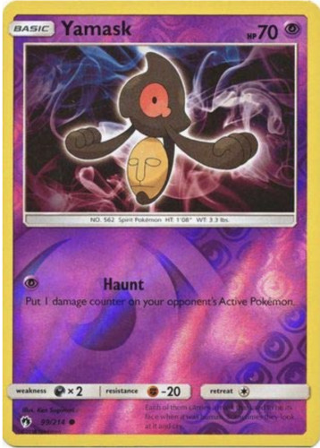 Pokémon - Yamask 99/214 - Reverse Holo - Lost Thunder - NM/M