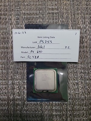 Intel Pentium 4 640 SL7Z8 3.2GHz 2MB 800MHz LGA775 Desktop CPU