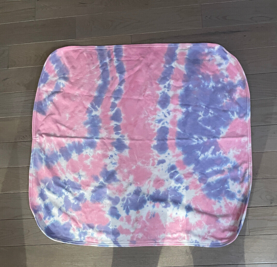 Baby Steps Pink & Purple Tie Dye Blanket Adorable Security Boho