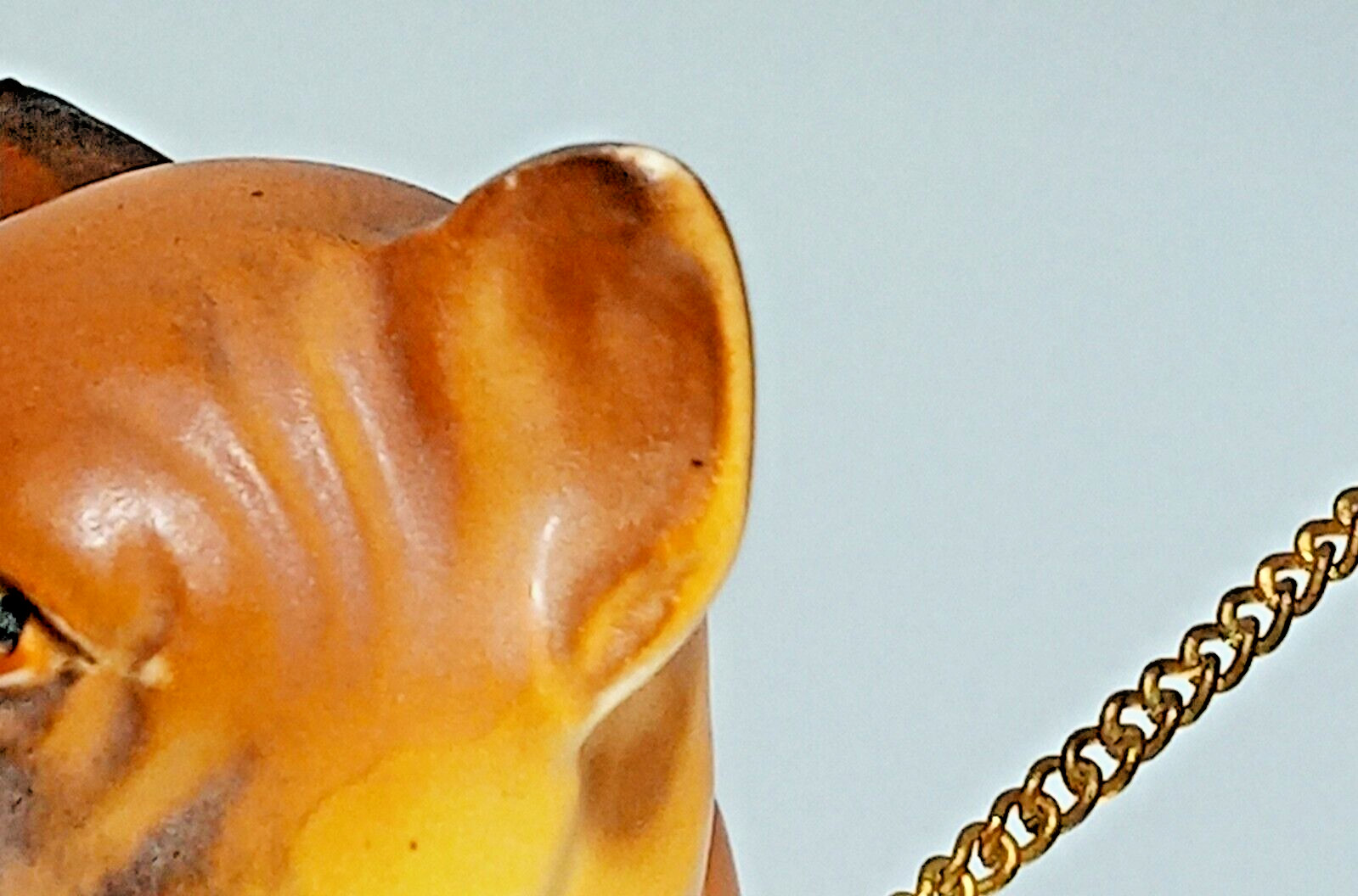 Erich Stauffer 8271 Boxer Dog family Mother & Two Pups ceramic Japan chained euc