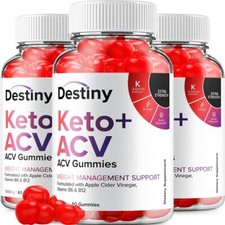 (3 Pack) Destiny Keto ACV Gummies - Official - Keto Destiny ACV Advanced...