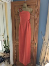 helen sykes size 8/10 orange prom dress ball gown cocktail