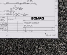Rodillo compactador Bomag BW 213 P DH-3 diagrama manual esquemático hidráulico