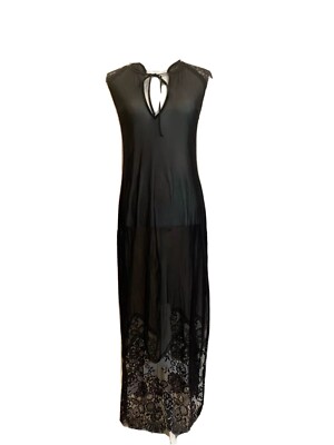 HAH Hot As Hell Lingerie Full Length Sheer Lace Lingerie Valentines Day Sz L