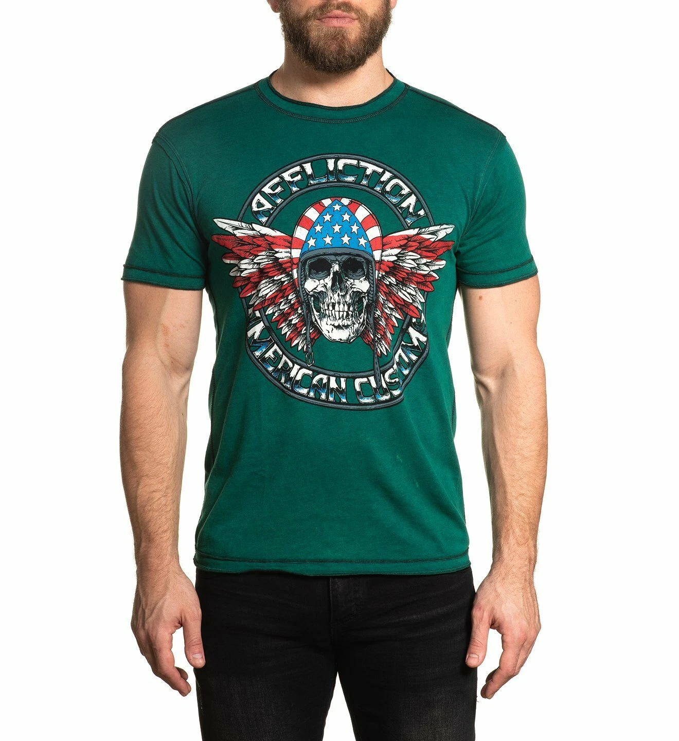 AFFLICTION Men's T-Shirt INTERSTATE Tee Black Label Biker
Opens in a new window or tab