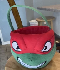 Nickelodeon Teenage Mutant Ninja Turtles Raphael Halloween Candy Bucket Plush