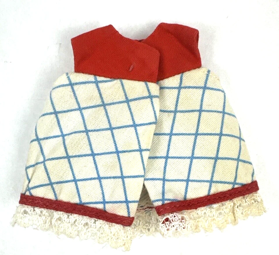 Vestido Muñeca Tutti Vintage Años 60 Let’s Play 3608 Rojo Azul Barbie Hermana Ropa  Foto 4 de 4