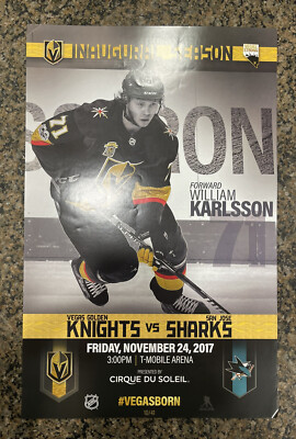 Vegas Golden Knights Game 10/41 William Karlsson Inaug. Season Poster 11/24/17