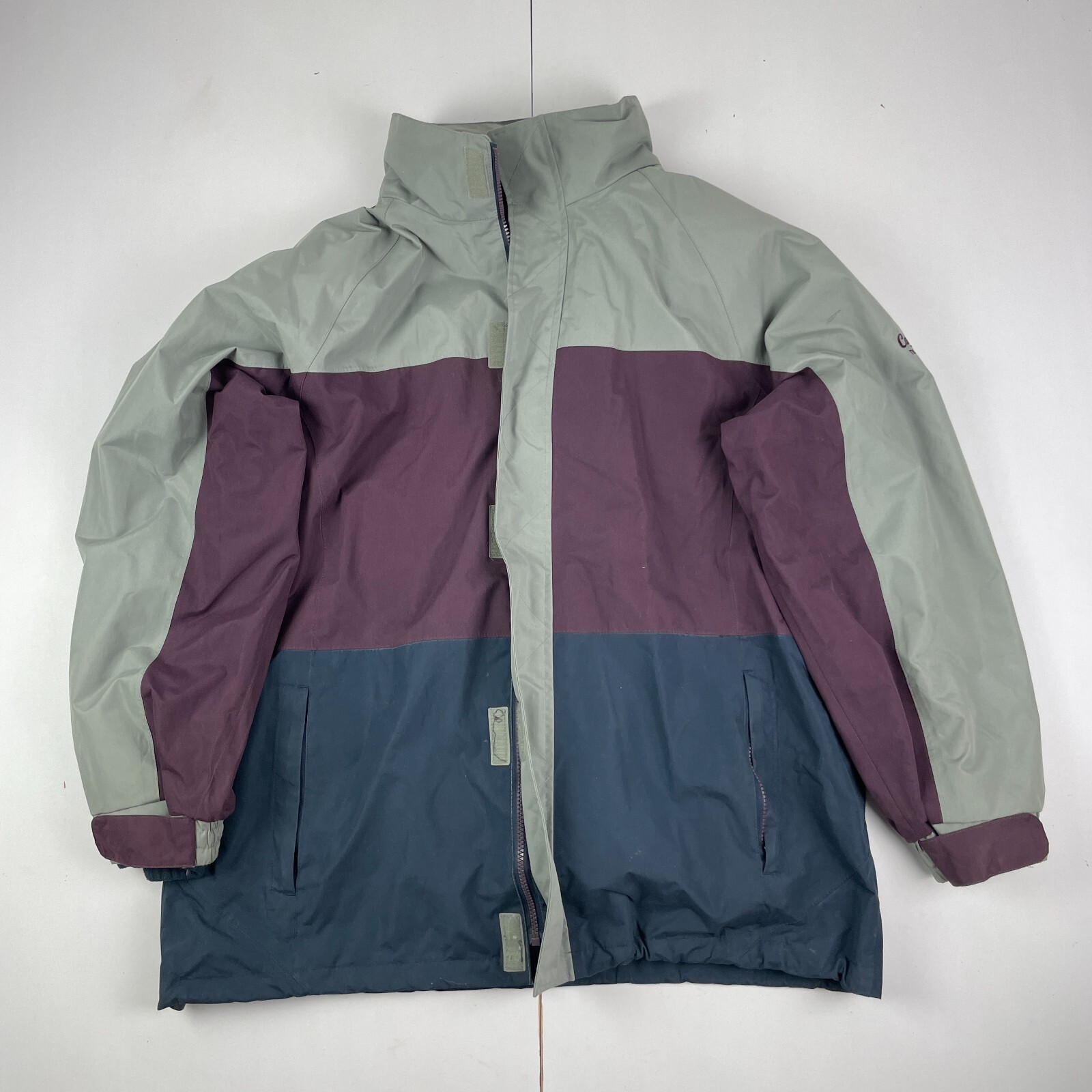 Cotton Traders Rain Jacket Large Grey Mens Hooded Waterproof