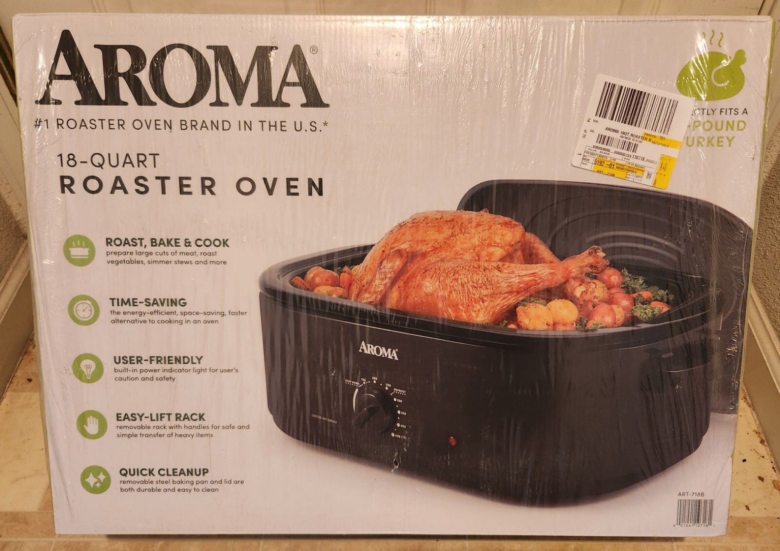 18 Qt. Large Electric Roaster Oven with Removable Metal Inner Rack eBay