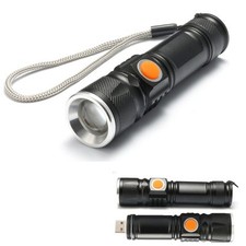 MINI TORCIA USB TASCABILE ZOOM LUCE LED CREE XM-L T6 INCREDIBILE POTENZA 