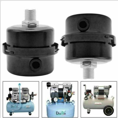 2x Filter Metal Air Compressor Intake Filter Noise Muffler Silencer 1/2''PT 20mm