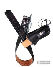 Funda revólver de cuero negro hecha a mano cinturón estilo vaquero occidental .22-.45