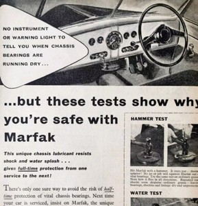 1954 Marfak Chassis Lubrication Import Advertisement Autocar Automobilia DWPP10