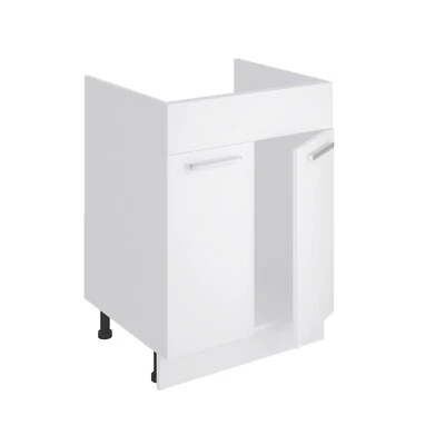 Spülenschrank ALINA 60 cm Unterschrank Küche Einbauküche Küchenzeile Weiß matt - Bild 1 von 4