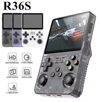 R36S 3.5'' IPS Screen Open Source Linux System Retro Handheld Video Game Console