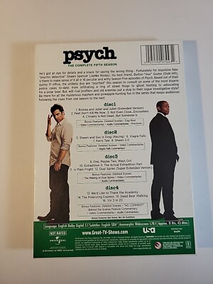 Psych: The Complete Fifth Season (DVD, 2011, 4-Disc Set
