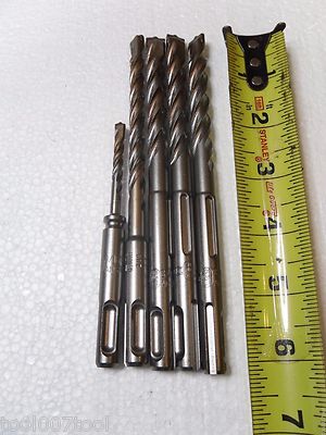 DEWALT 5 PC SDS PLUS DRILL BIT SET 3/16 (1) , 5/16 (1) , 3/8 INCH (3)