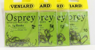 OSPREY VH230 JIG HOOK widerhakenlos 25 Haken Veniard #10 #12 #14 #16 Jig Hook