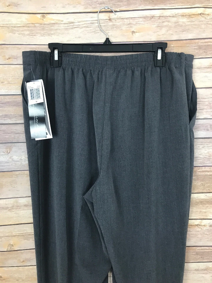 Pantalones para mujer Jeno Neuman 16 pierna recta vestido elástico espalda gris Foto 4 de 4