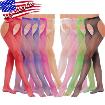 Womens Suspender Tights Garter Belt Pantyhose Sheer Elastic Nylon Stocking