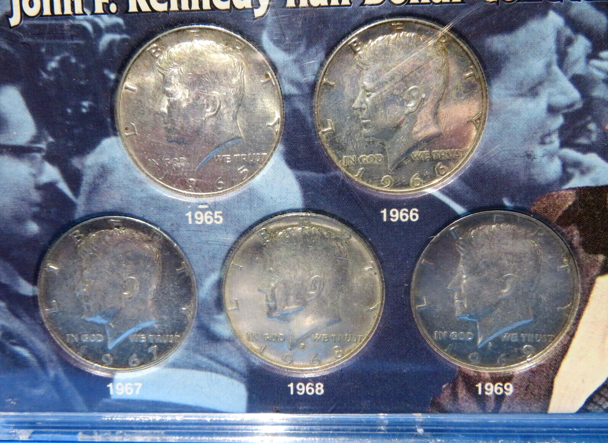 John F. Kennedy Half Dollar Collection (1965-1969) Sealed 5-Coin