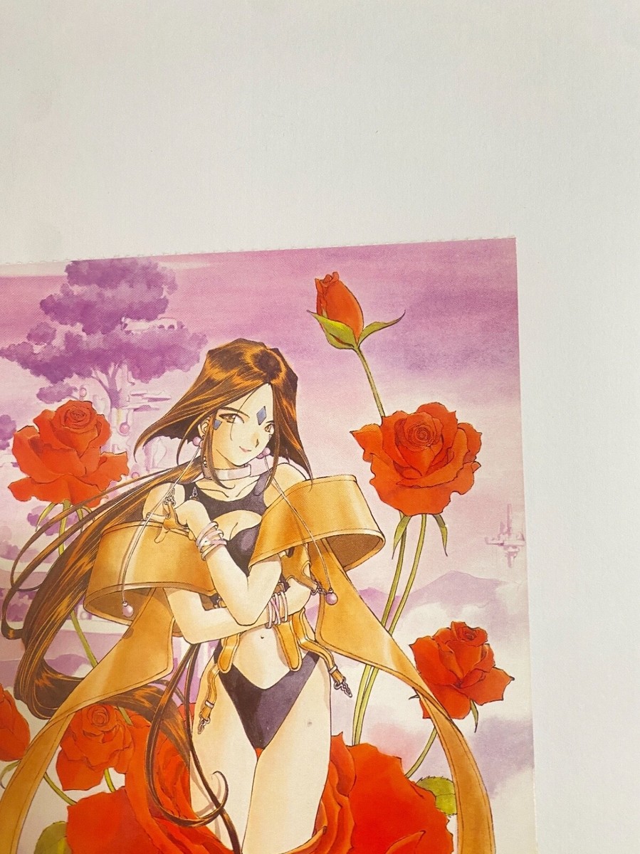 harue❀カードサイズ御守り絵画❀白福梟 Peorth Oh My Goddess Limited Art Postcard 1995 Japanese Red