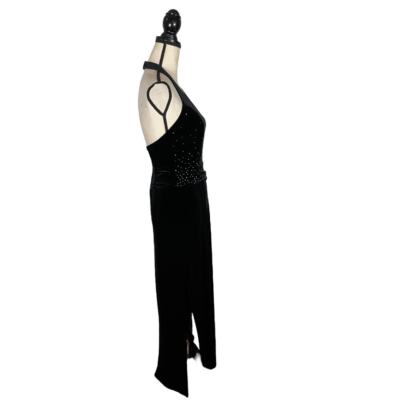 Scott McClintock Millenium 2000 Black Velvet Sequined Open Back Dress Size:  4 | eBay