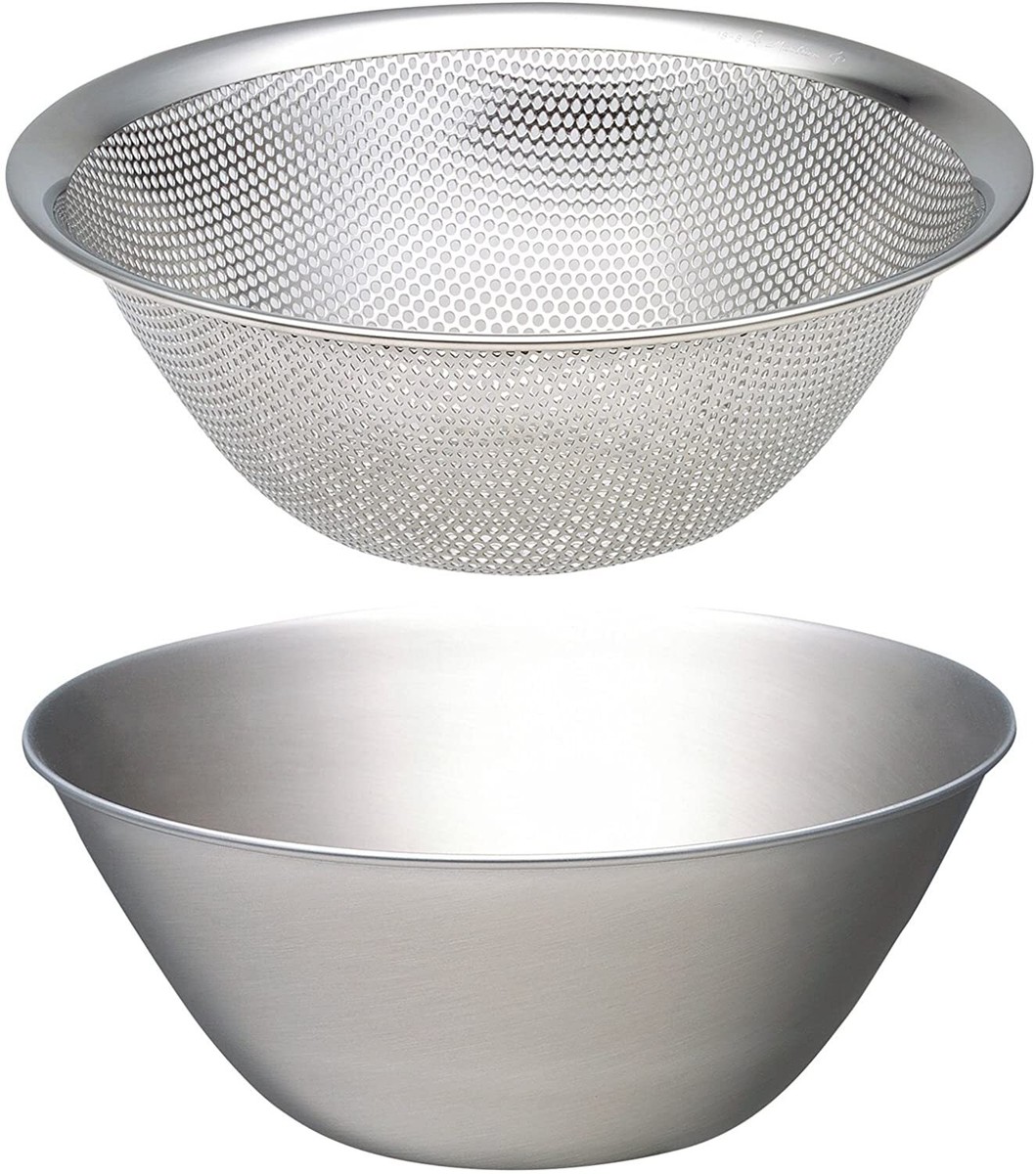 Punching Strainer Stainless Bowl 4点セット Amazon.com: Sori Yanagi Stainless Steel Ball & Punching