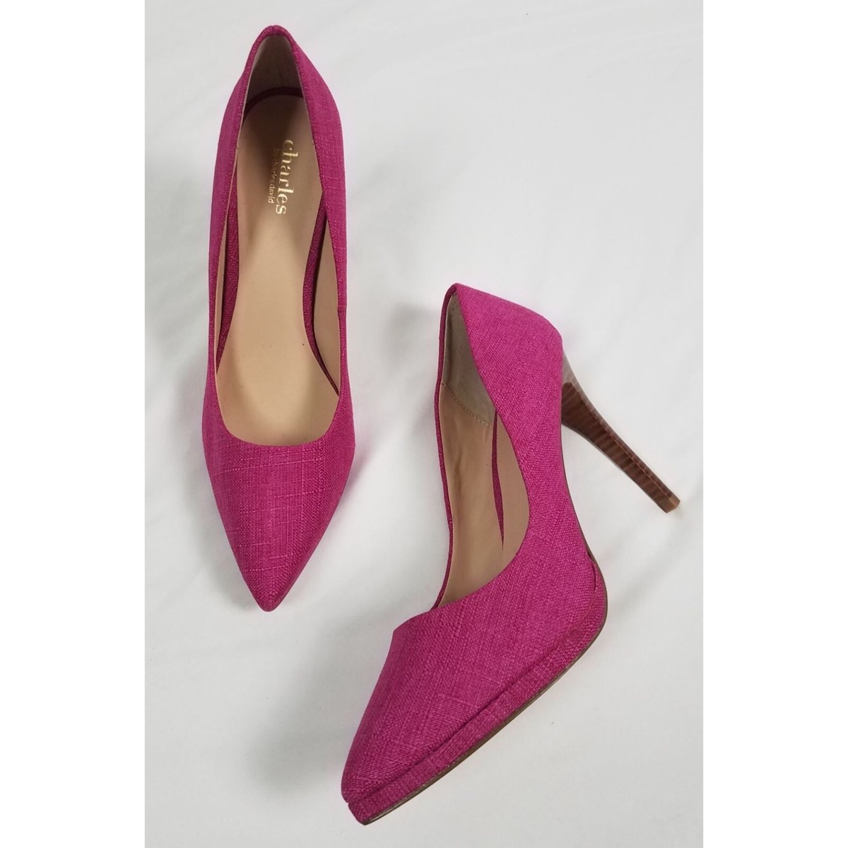Charles by Charles David Magenta Textured Pink Stiletto Heels NWOT