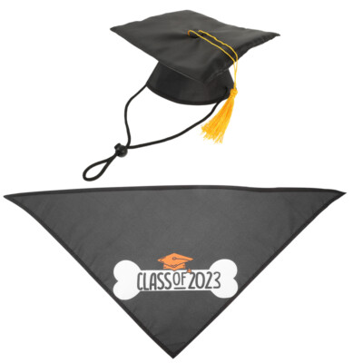 Doctor's Hat Set Pet Graduation Costume Dog Gracuation Cap Hats