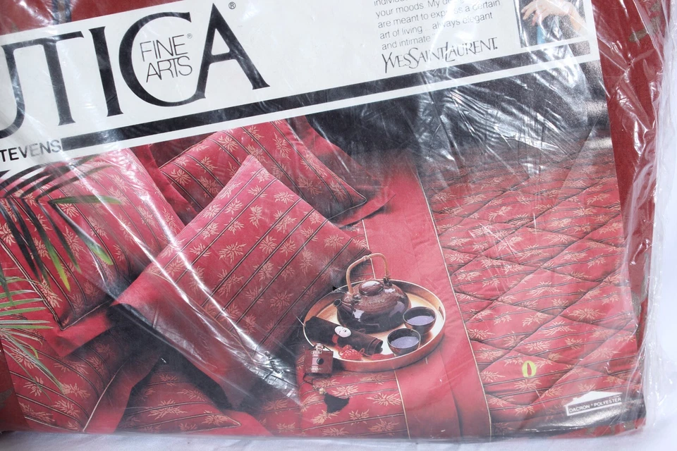 Hoja plana completa vintage Yves Saint Laurent sin hierro percal Utica J.p.Stevens nueva Foto 2 de 4