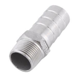 Durable Stainless 8mm Hose Barb Tail 1/8" NPT Male Straight Connector Fitting 